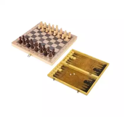 Шахматы 3 в 1 деревянные, шахматы, шашки, нарды, 48×38 см